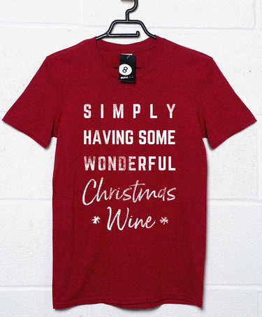 Simply Having Some Wonderful Christmas Wine Mens T-Shirt 8Ball